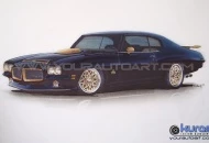 Rough rendering of a 1971 Bandit Edition GTO